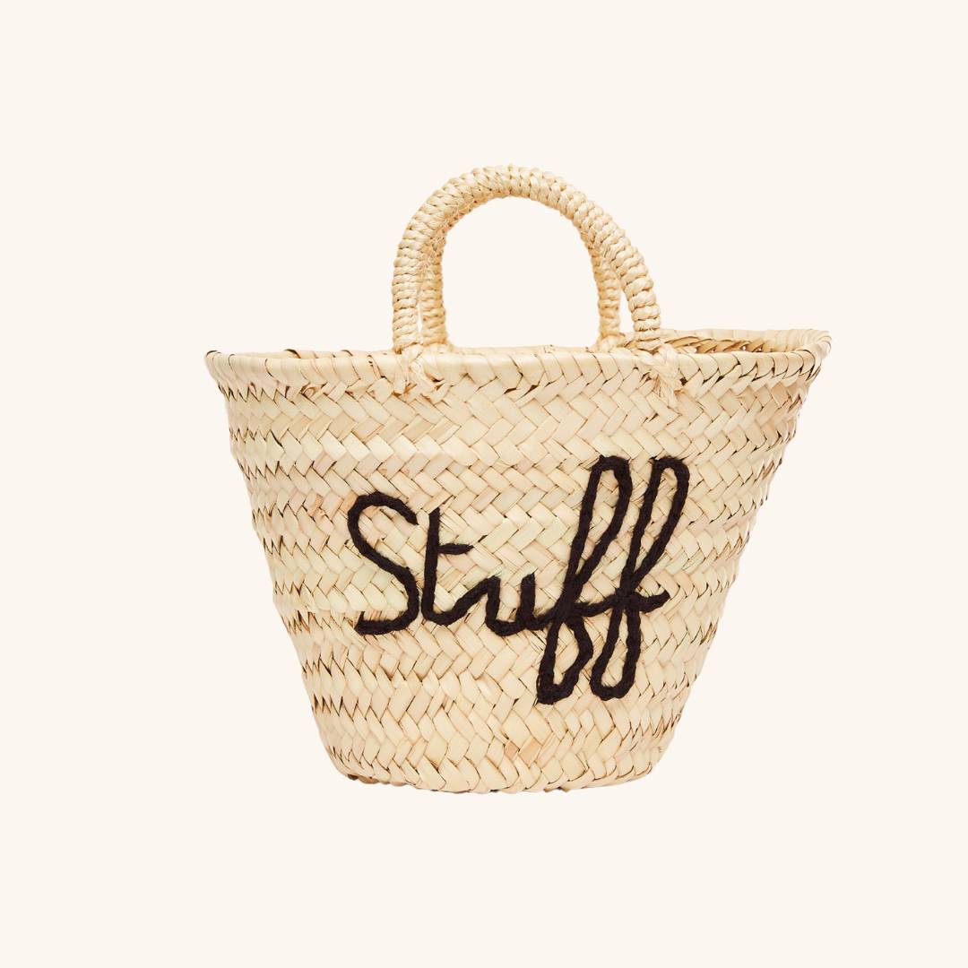 Handwoven straw storage basket – The Stuff Basket