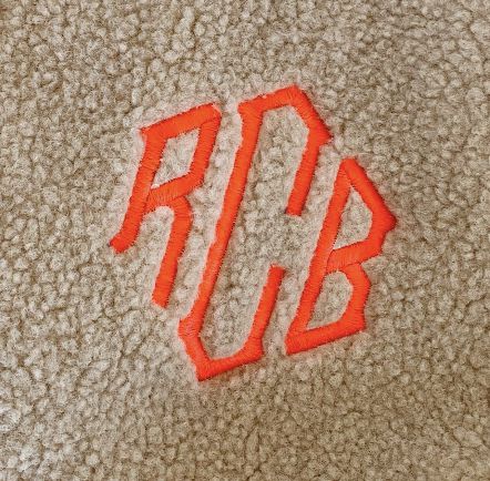 Monogrammed zip pouch – The Teddy Clutch